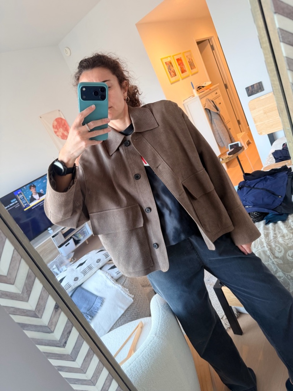 Zara leather jacket